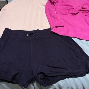 Liz Claiborne Black Athletic Drawstring Shorts